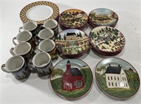 BLOCK By Gear Country Village Plates & Mugs Set