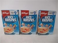 (3) "As Is" Kellogg's Rice Krispies Cereal,