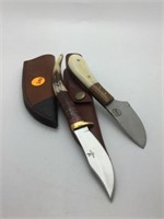 2 PC - CHIPAWAY & WHITETAIL KNIVES WITH SHEATHS