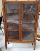 Glass Sided  Display Cabinet w/Four Shelves