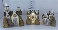 Pottery Barn Lighted Cardboard Christmas Village -