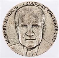 Coin 5.33 Troy Oz. 1972 Nixon Peace Silver Medal