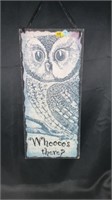 Owl art who’s there Approximately 9 1/2 x 21