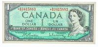 Bank of Canada 1954 $1 (*) BM Replacement 1