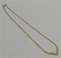 Gold Tone Rhinestone Necklace