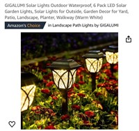 GIGALUMI Solar Lights Outdoor