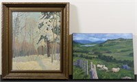 TWO SIGNED LANDSCAPE PAINTINGS
