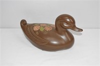 Ceramic Hand Painted Duck Figure 10"