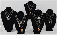 20pc Rhinestone / Enamel Pendant Necklaces