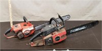 Lot of 2 Vintage Chainsaws