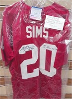 344 - AUTOGRAPHED JERSEY "BILLY SIMS" W/COA (B92)