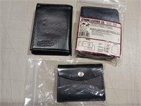 Leather police badge holder and wallets