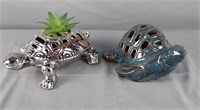 Set of Ceramic Decorative Turtles