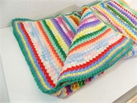 Handmade Knitted Blanket 64" X 36"