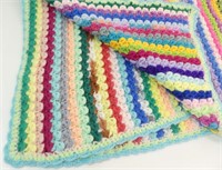 Handmade Knitted Blanket 64" X 36"