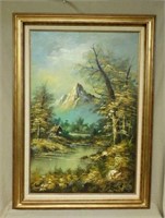 Oil on Canvas, Signed G. Whitman.