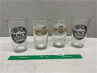 New! Pint Beer Glasses Busch Light Sweet Water