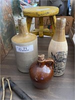 2 Vintage Stoneware Jars and Jug