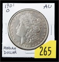 1901-O Morgan dollar, AU
