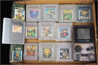 Vintage Nintendo Color Gameboy & 12 Games Lot