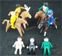 Vintage 1974 Geobra Play Mobile Toy Figurines Lot