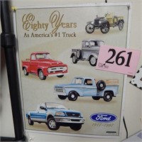 FORD TRUCK METAL SIGN 13X16