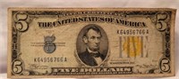 1934 $5 Silver Certificate - North Africa