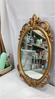Ornate Oval Hanging Mirror