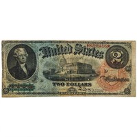 FR. 42 1869 $2 RAINBOWLEGAL TENDER USN VF