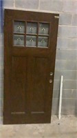 Vintage Door w/ Stained Glass Panes
