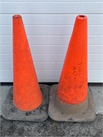 2 orange cones