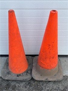 2 orange cones