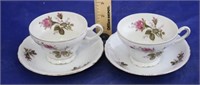Pair of Vintage Cups & Saucers 4pc.