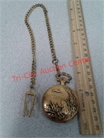 Brut Pocket watch with hunting Dog and Duck
