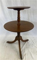 VTG Claw Foot Mahogany 2 Tiers Side Table