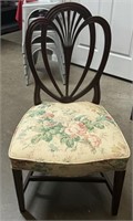 Vintage wooden Chair with upholstered Cushion