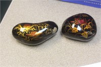 Lot of Two Lacquer Stones