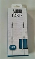 Audio Cable 3 Ft Heavy Duty Braided Cable - 3.5MMe