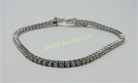 .925 SILVER CUBIC ZIRCONIA BRACELET: