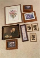 Assorted pictures with frames