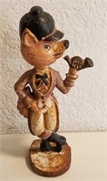 Vintage Cast Iron Hunter Jockey Fox Doorstop