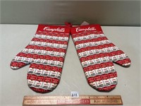 FUN PAIR OF CAMPBELL`S OVEN MITTS
