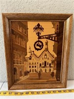 Frankurt, Germany "City Hall" Inlaid Wood Art
