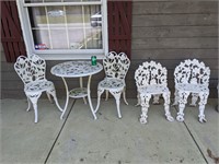 5pcs Outdoor Cast Iron Furniture
