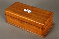 19th Century Wooden Lidded Card Box,