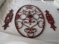 WROUGHT IRON WALL DECORATIONS,153/4" X24"