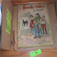 VINTAGE 1908 ish PIN THE TAIL ON THE DONKEY GAME>>