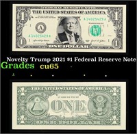 Novelty Trump 2021 $1 Federal Reserve Note Grades