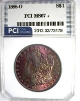 1888-O Morgan MS67+ LISTS $17500 IN 67