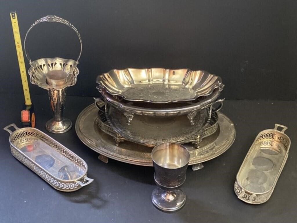 Large Lot of Silver Plate Items